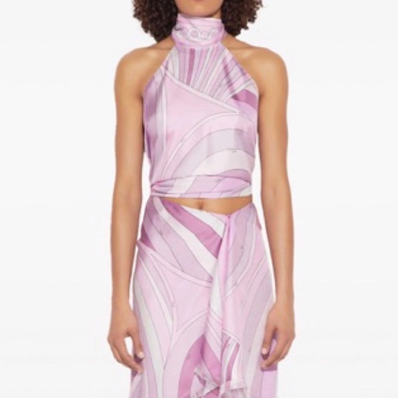Emilio Pucci Pink Iride Halter Set - www.rajagirimanappuram.com Emilio Pucci Pink Iride Halter Set - www.rajagirimanappuram.com